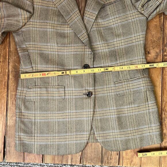 Women’s Maus and Hoffman Oxford Clothes cashmere Brown Plaid Blazer size 6 - Picture 3 of 8